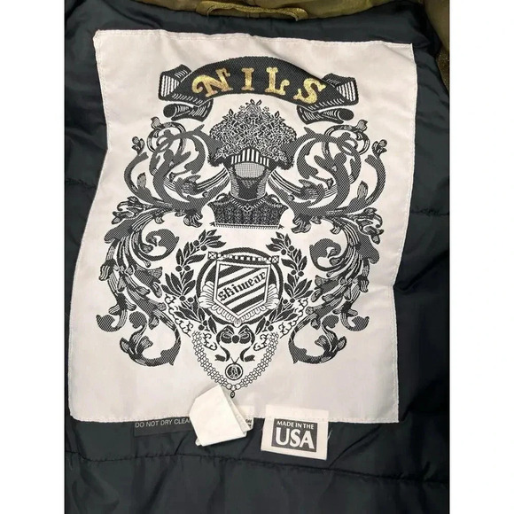 VINTAGE Womens Ski Jacket Nils Parka Snow Apres Iridescent Green Hood SIZE 10 EC - Picture 6 of 11